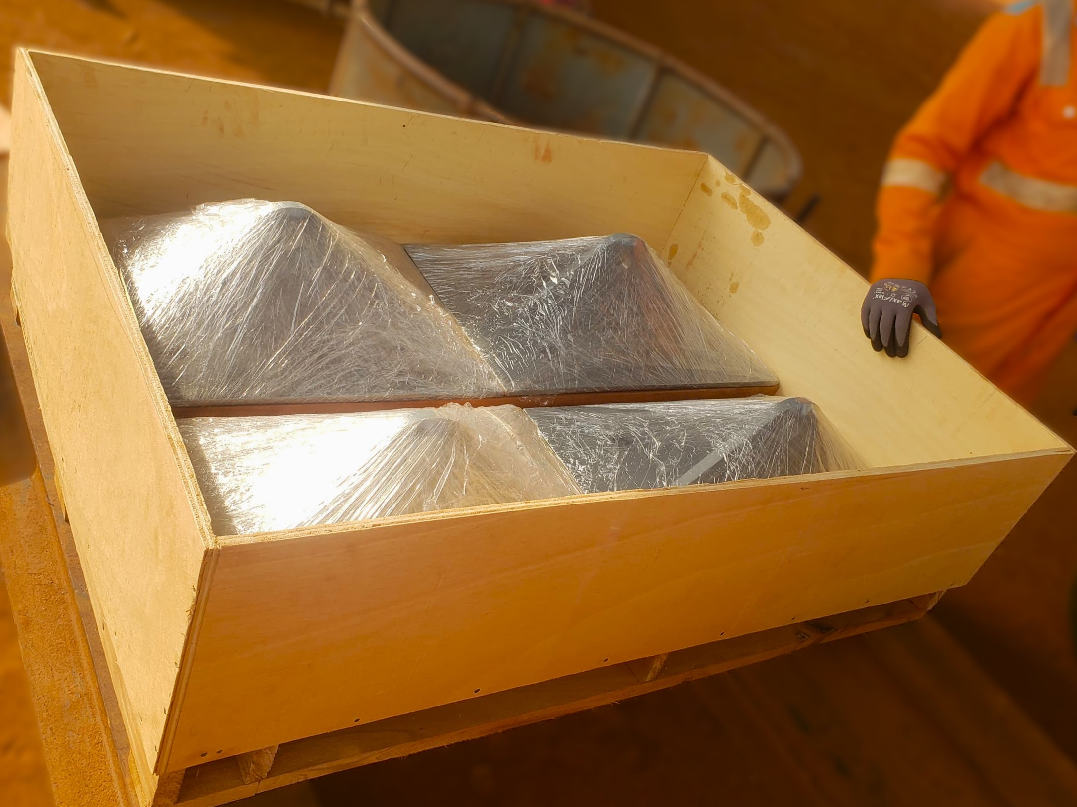 Quality control inspection in progress